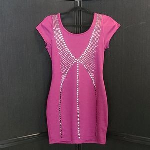 Dot's Mini Dress, Stud Design, Size Medium